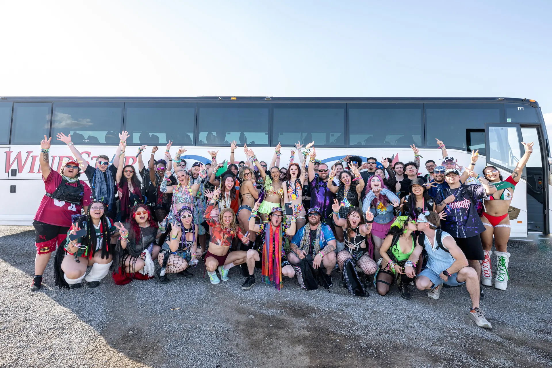 Lost Lands travelers with the One N Only festival bus