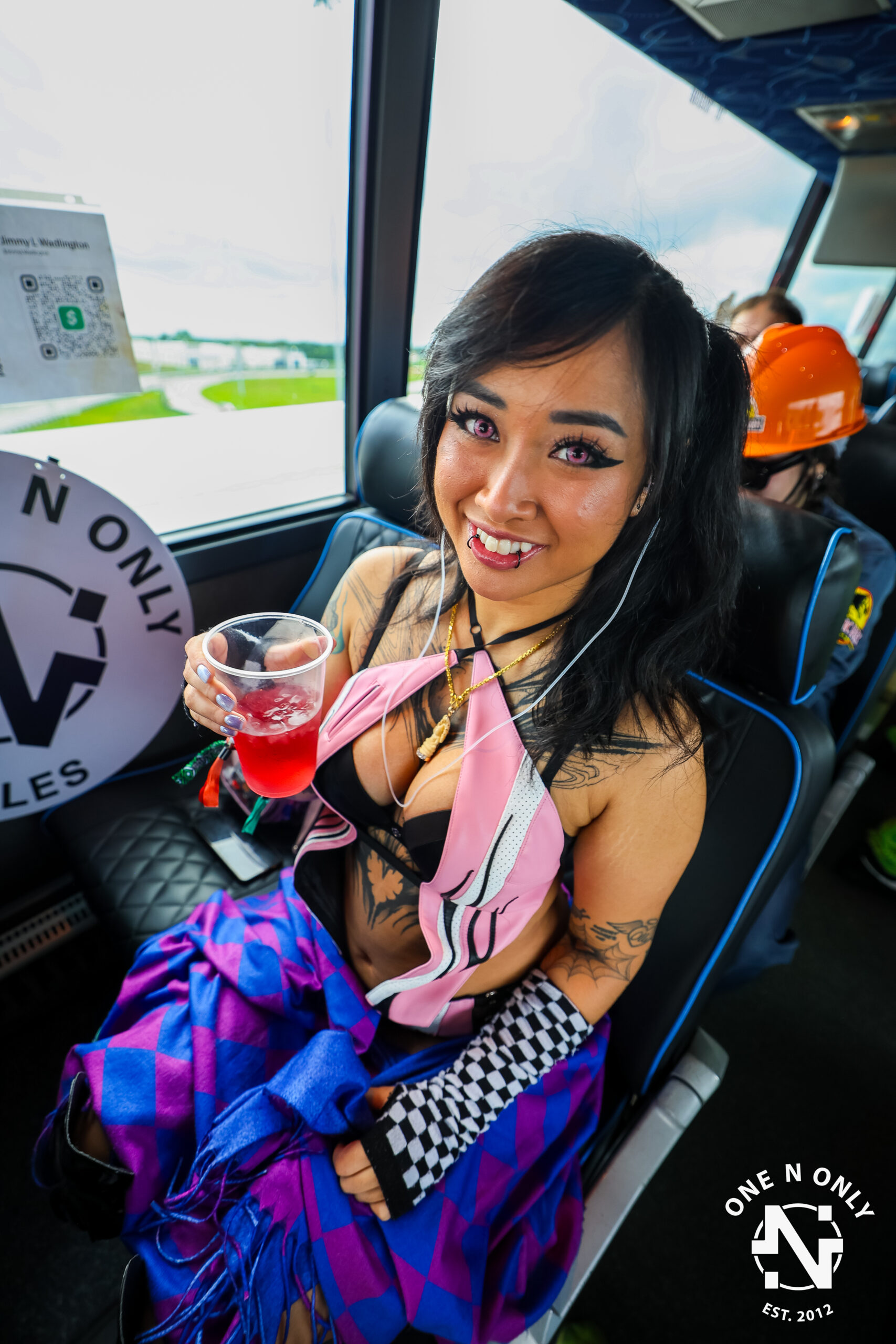 ONO guests enjoying the party shuttle