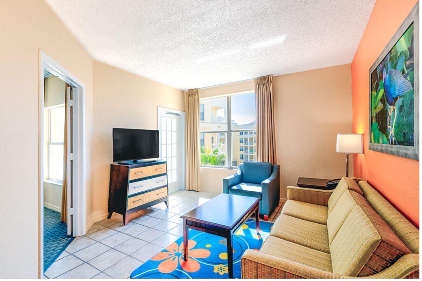 Spacious suite living room